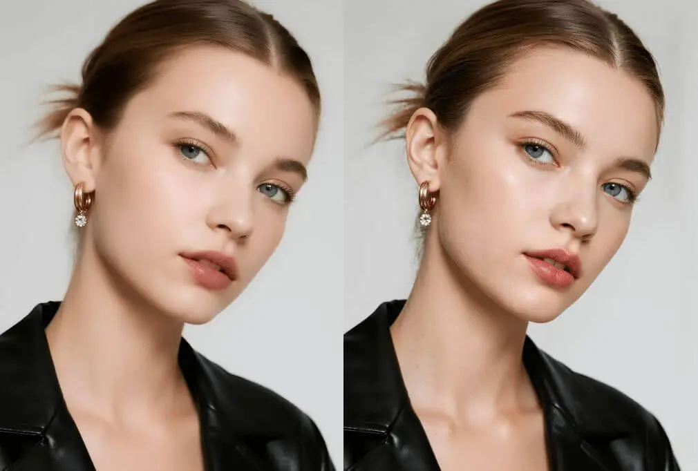 人像去油洗图 示例效果